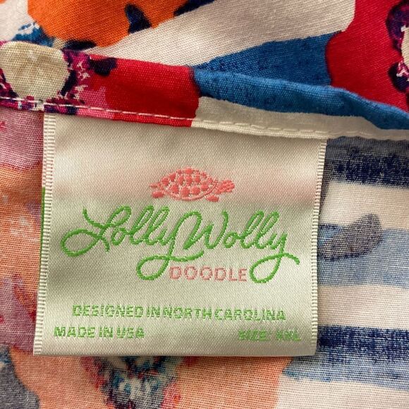 Lolly Wolly Doodle Striped Floral Dress Small - Picture 3 of 4